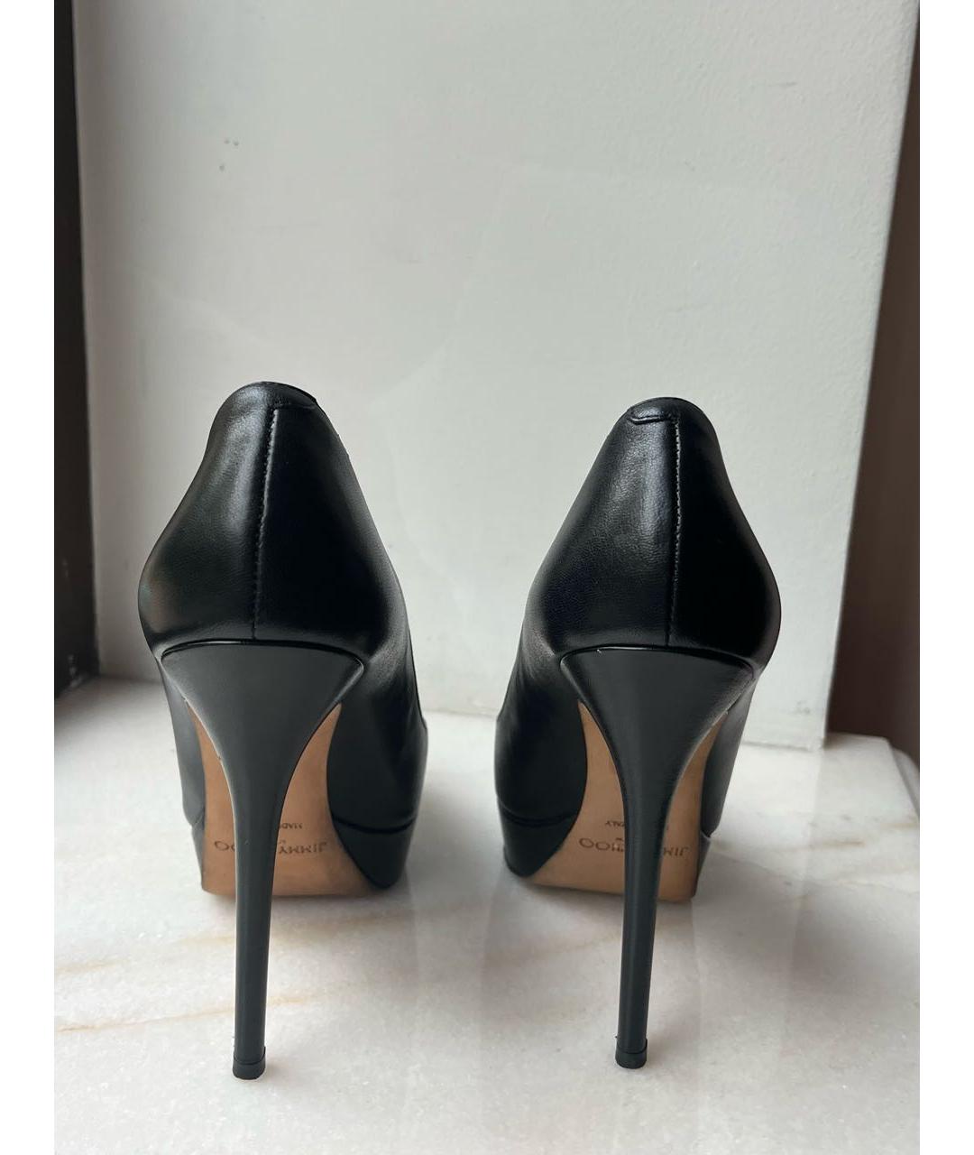 JIMMY CHOO Черные кожаные туфли, фото 4
