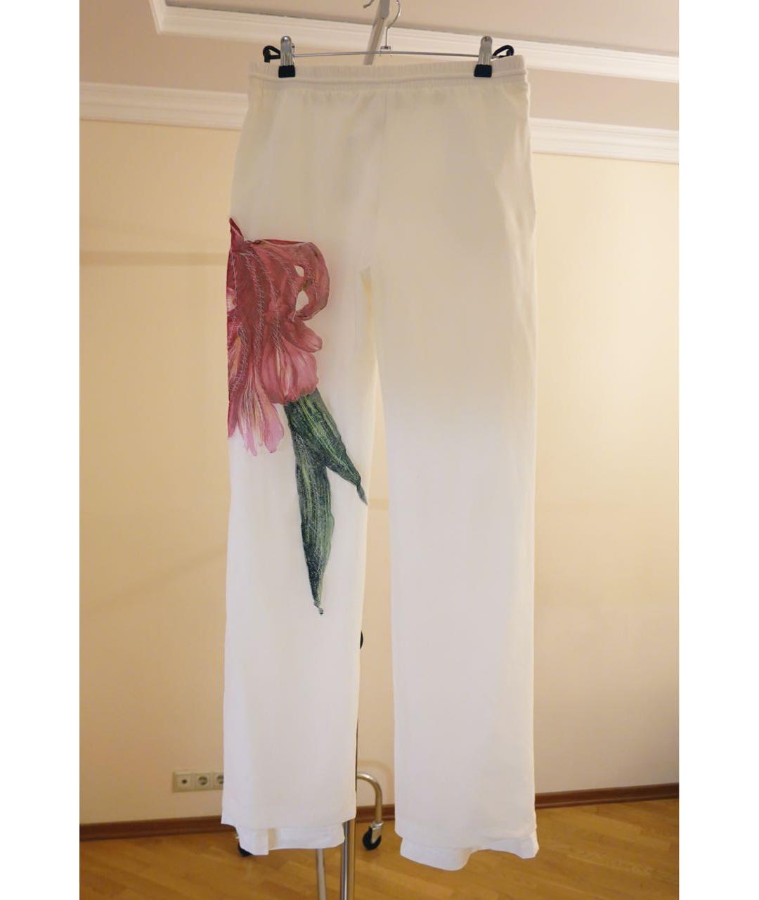 GIANFRANCO FERRE Белые полиамидовые брюки широкие, фото 2