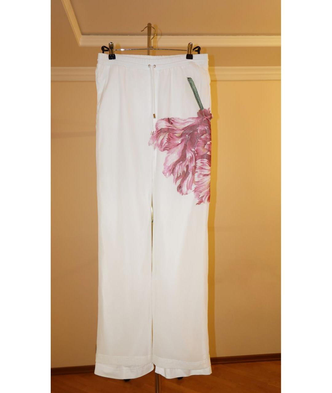 GIANFRANCO FERRE Белые полиамидовые брюки широкие, фото 9