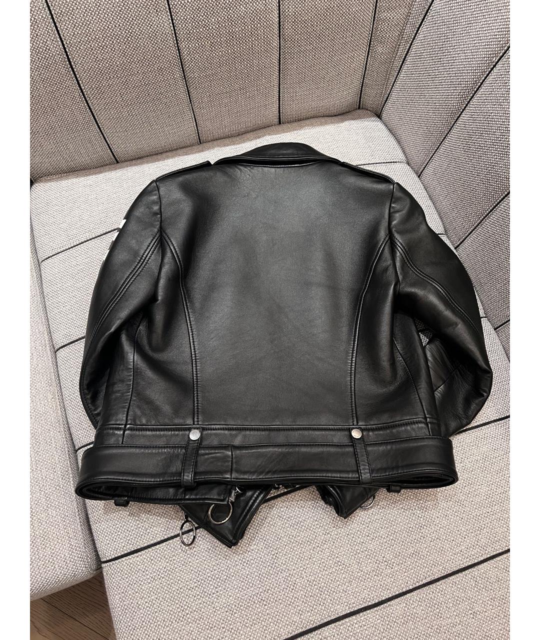 OFF-WHITE Черная кожаная куртка, фото 3