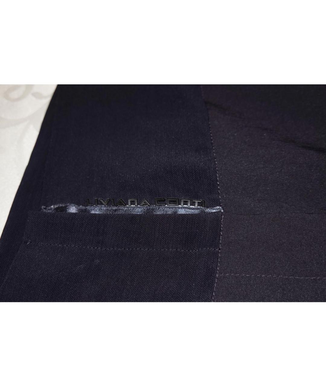 LIVIANA CONTI Черные вискозные прямые брюки, фото 3