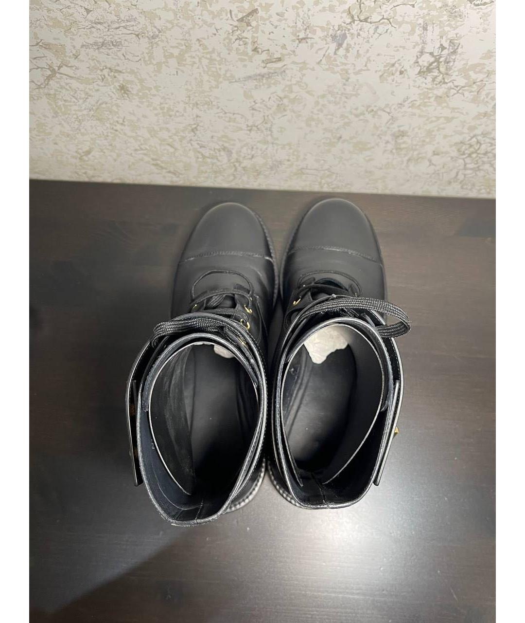 LOUIS VUITTON Черные кожаные ботинки, фото 3