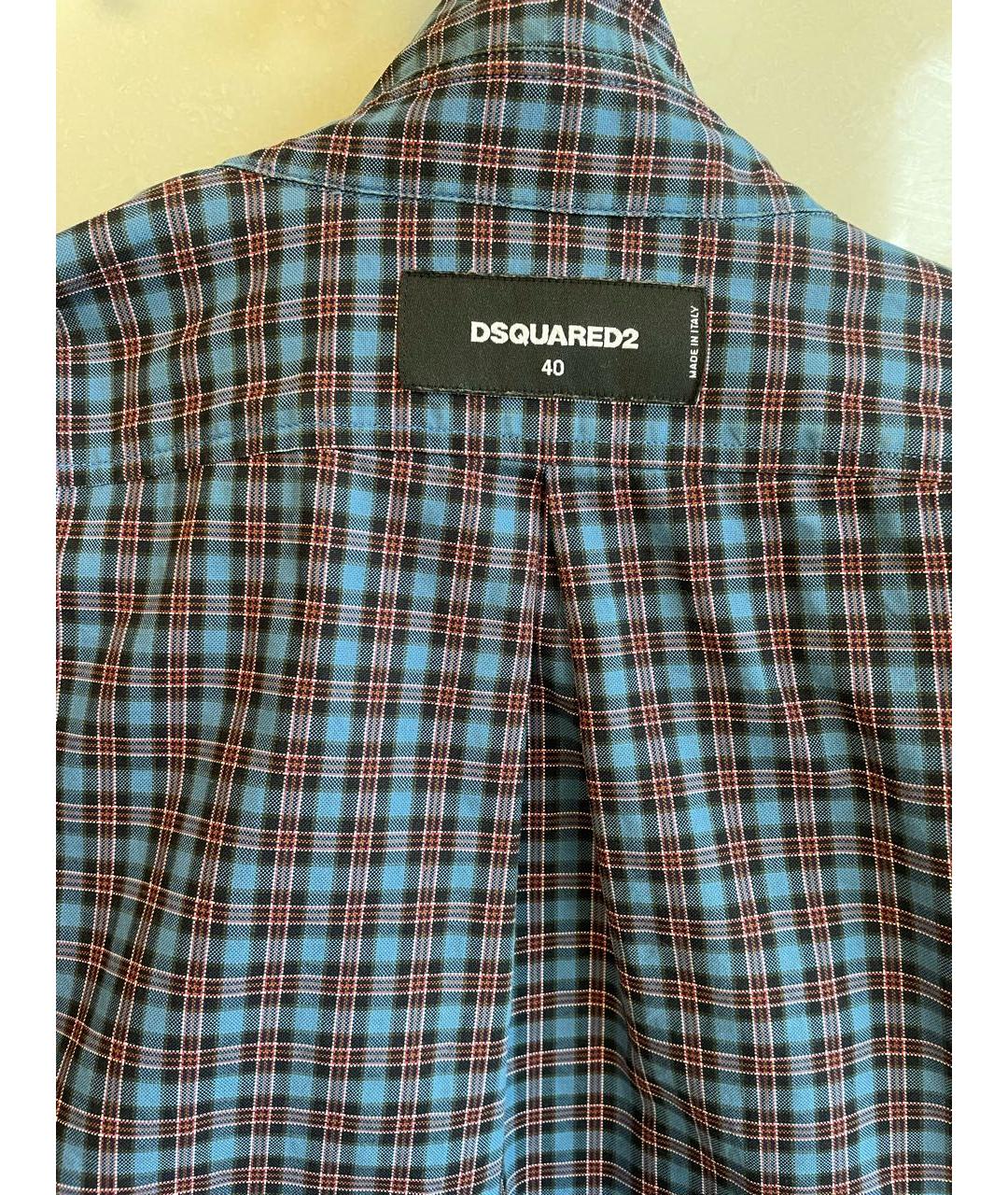 DSQUARED2 Синяя хлопковая рубашка, фото 3