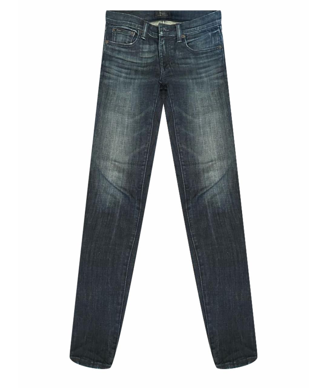 POLO RALPH LAUREN Темно-синие хлопко-эластановые джинсы слим, фото 1