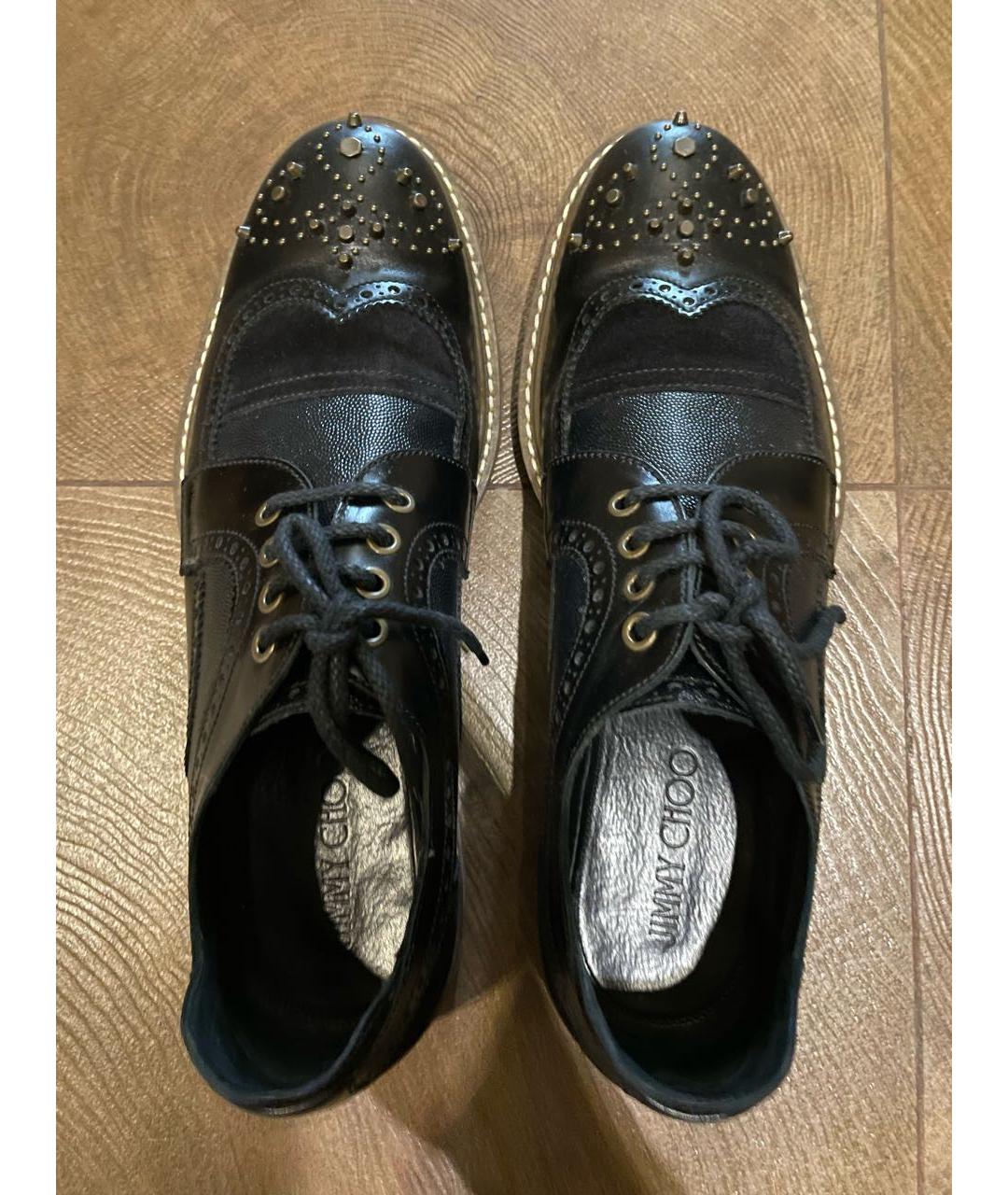 JIMMY CHOO Черные кожаные туфли, фото 3