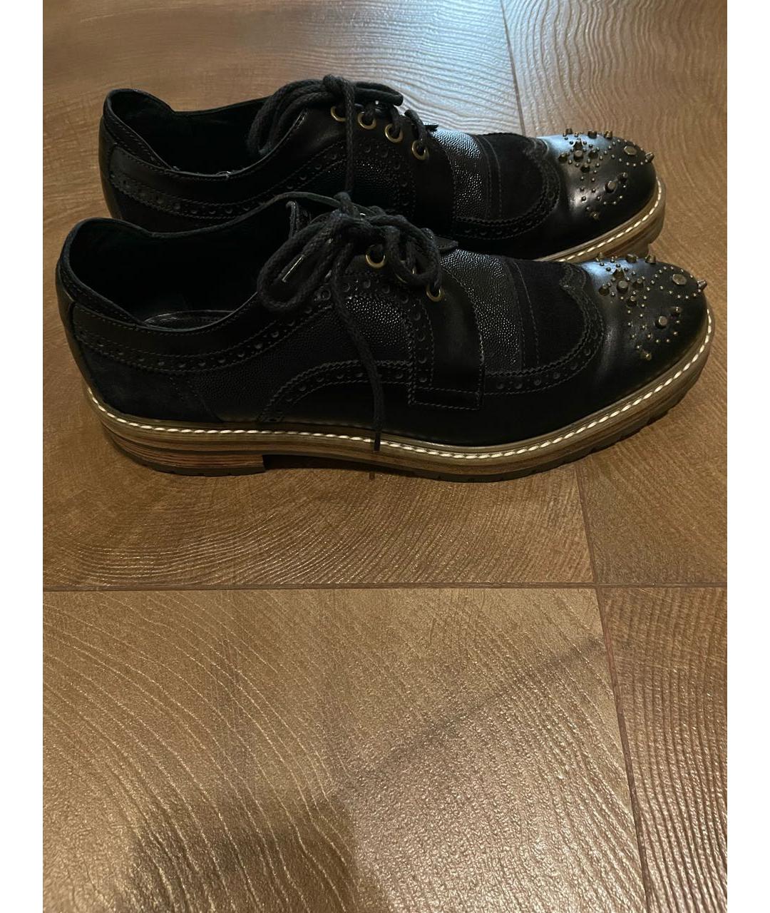JIMMY CHOO Черные кожаные туфли, фото 9