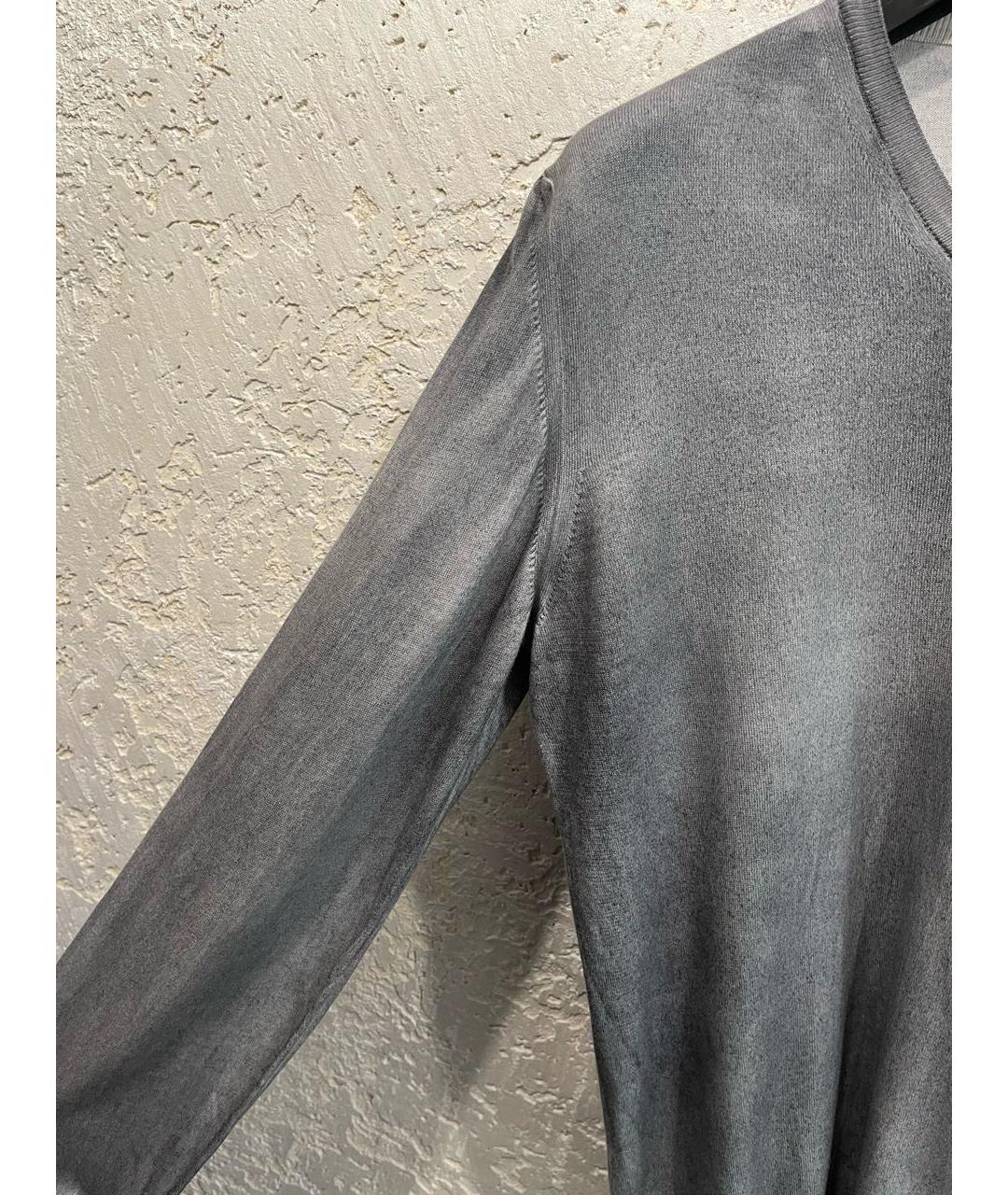 PAL ZILERI Серый хлопковый джемпер / свитер, фото 7