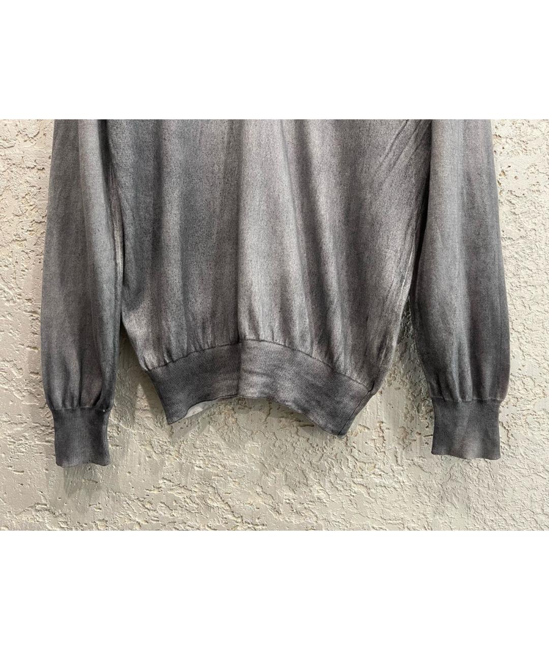 PAL ZILERI Серый хлопковый джемпер / свитер, фото 3