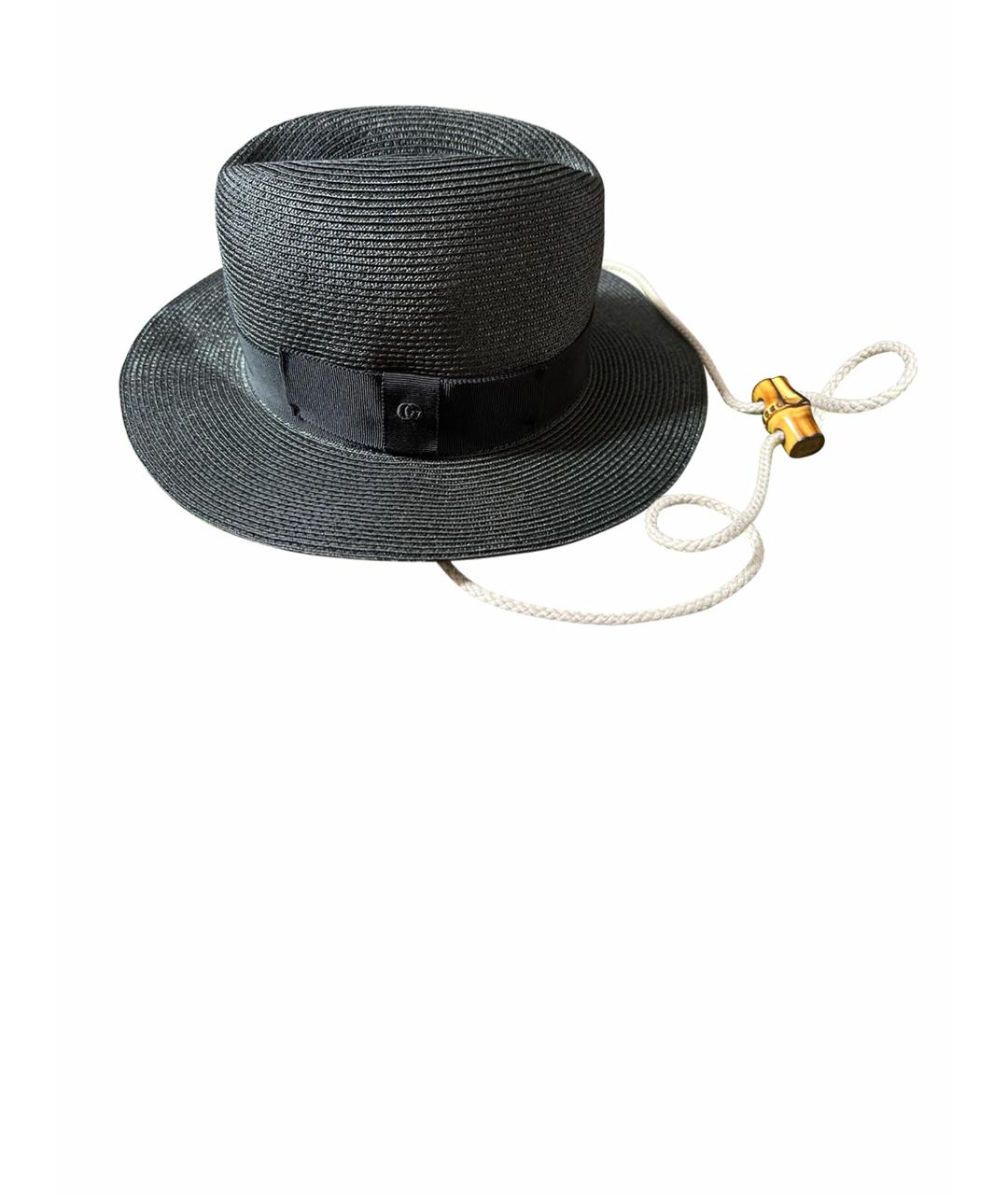 GUCCI Черная хлопковая шляпа, фото 1