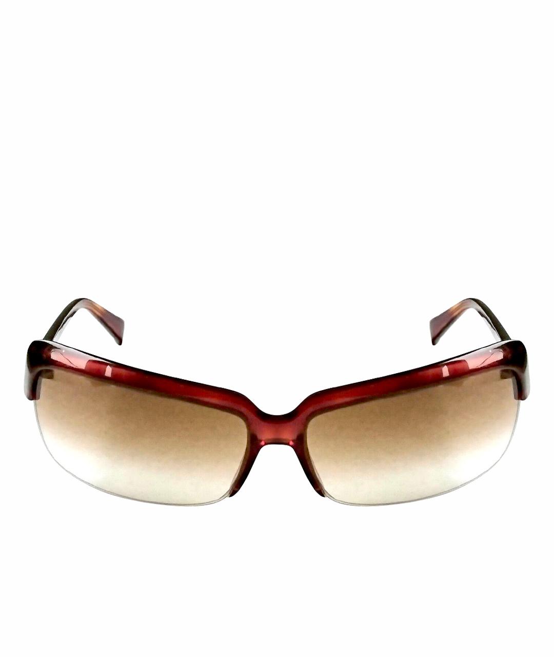 LA PERLA Коричневые пластиковые солнцезащитные очки, фото 1