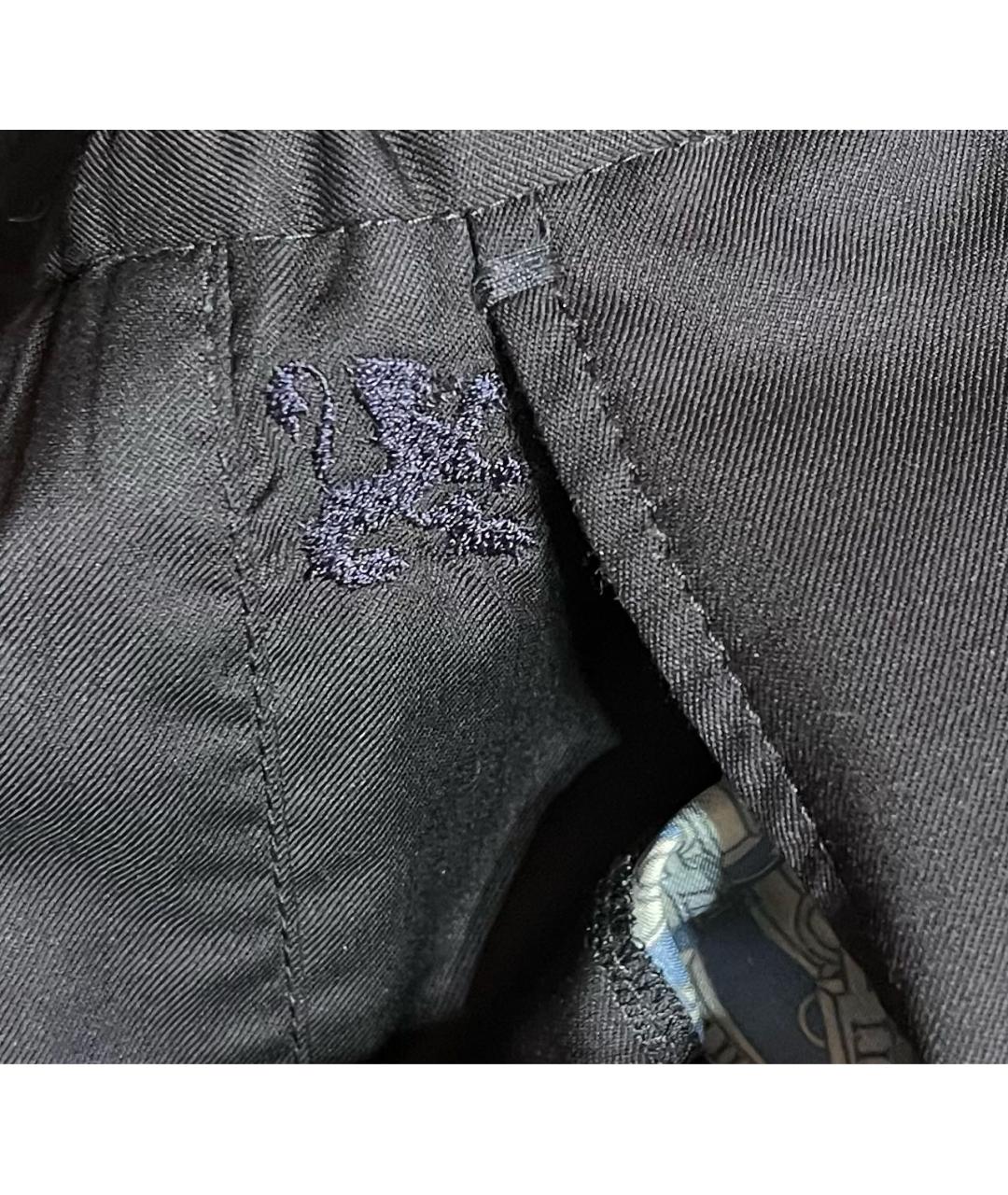 ZILLI Темно-синие шерстяные повседневные брюки, фото 3