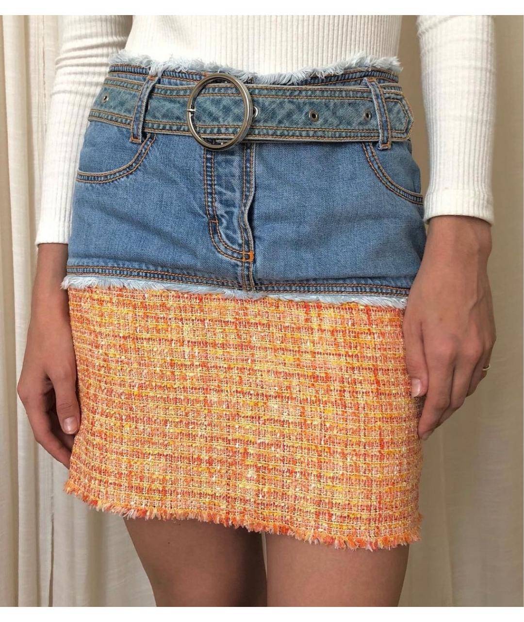 ESCADA Мульти хлопковая юбка мини, фото 5