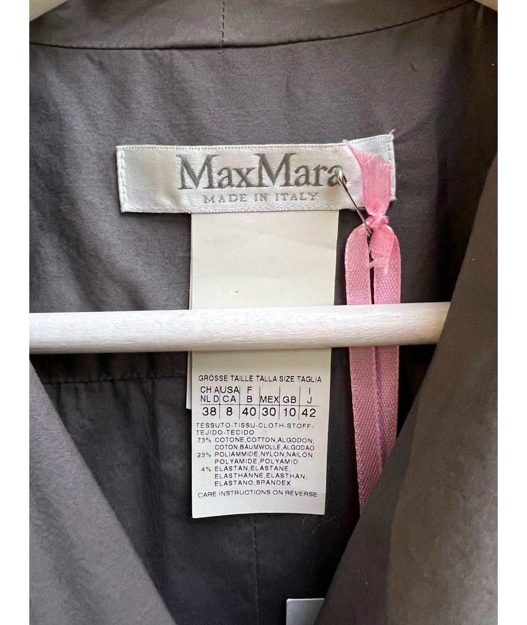 MAX MARA Серое хлопковое повседневное платье, фото 4
