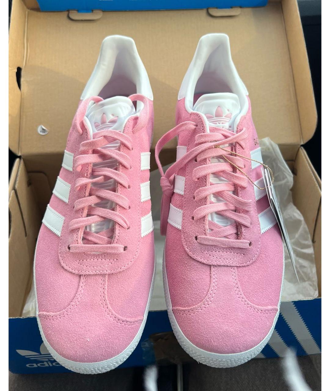 ADIDAS Розовые замшевые кроссовки, фото 6