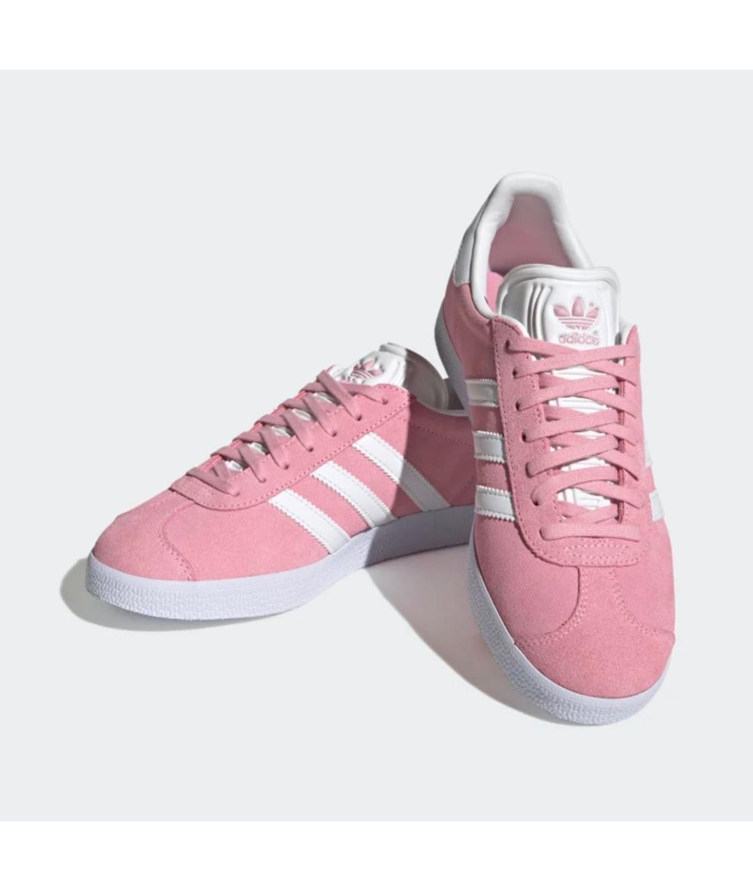 ADIDAS Розовые замшевые кроссовки, фото 2