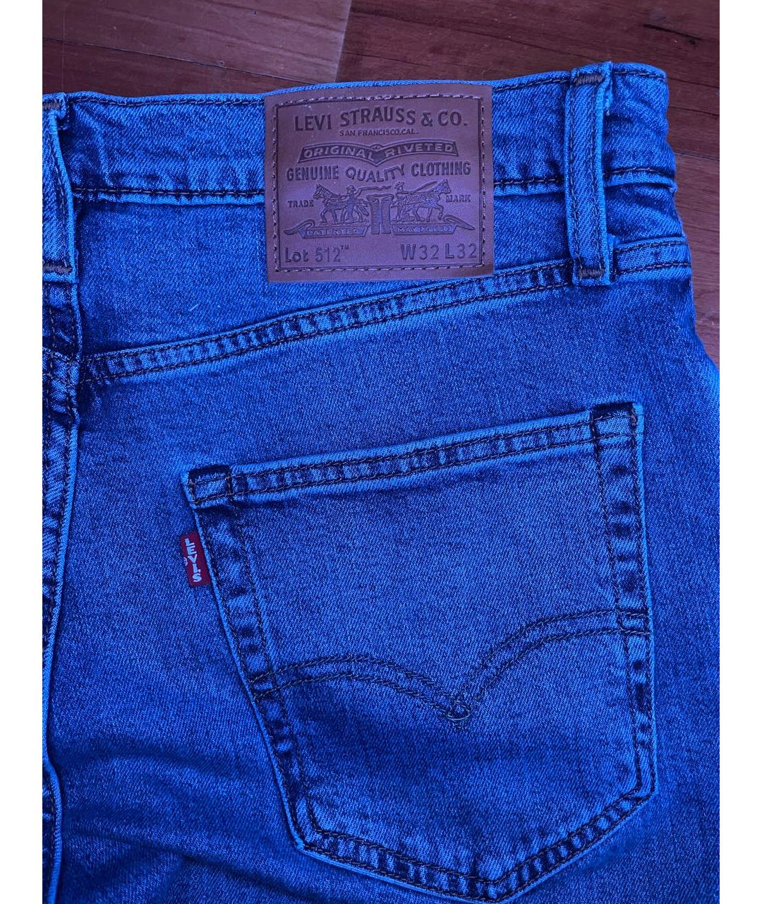 LEVI'S Синие хлопко-лиоцелловые джинсы скинни, фото 3