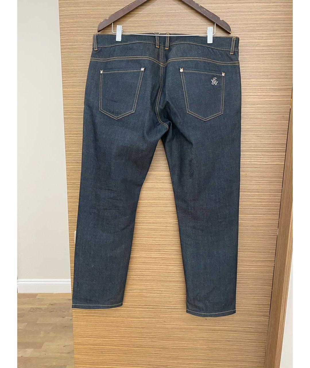 Les Hommes Синие хлопковые прямые джинсы, фото 2