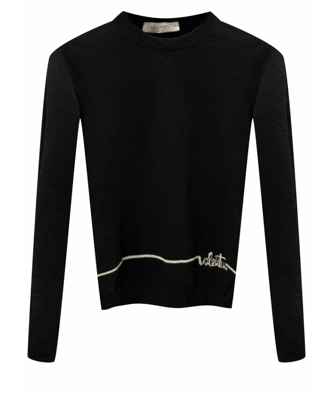 VALENTINO Черный шерстяной джемпер / свитер, фото 1