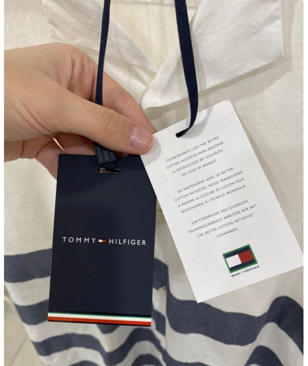 TOMMY HILFIGER Белая хлопковая кэжуал рубашка, фото 5