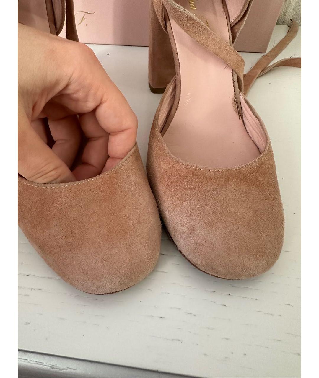ANNA F. Розовые замшевые туфли, фото 4