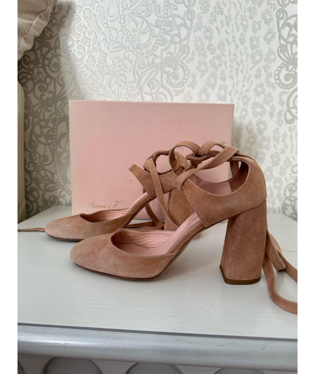 ANNA F. Розовые замшевые туфли, фото 3