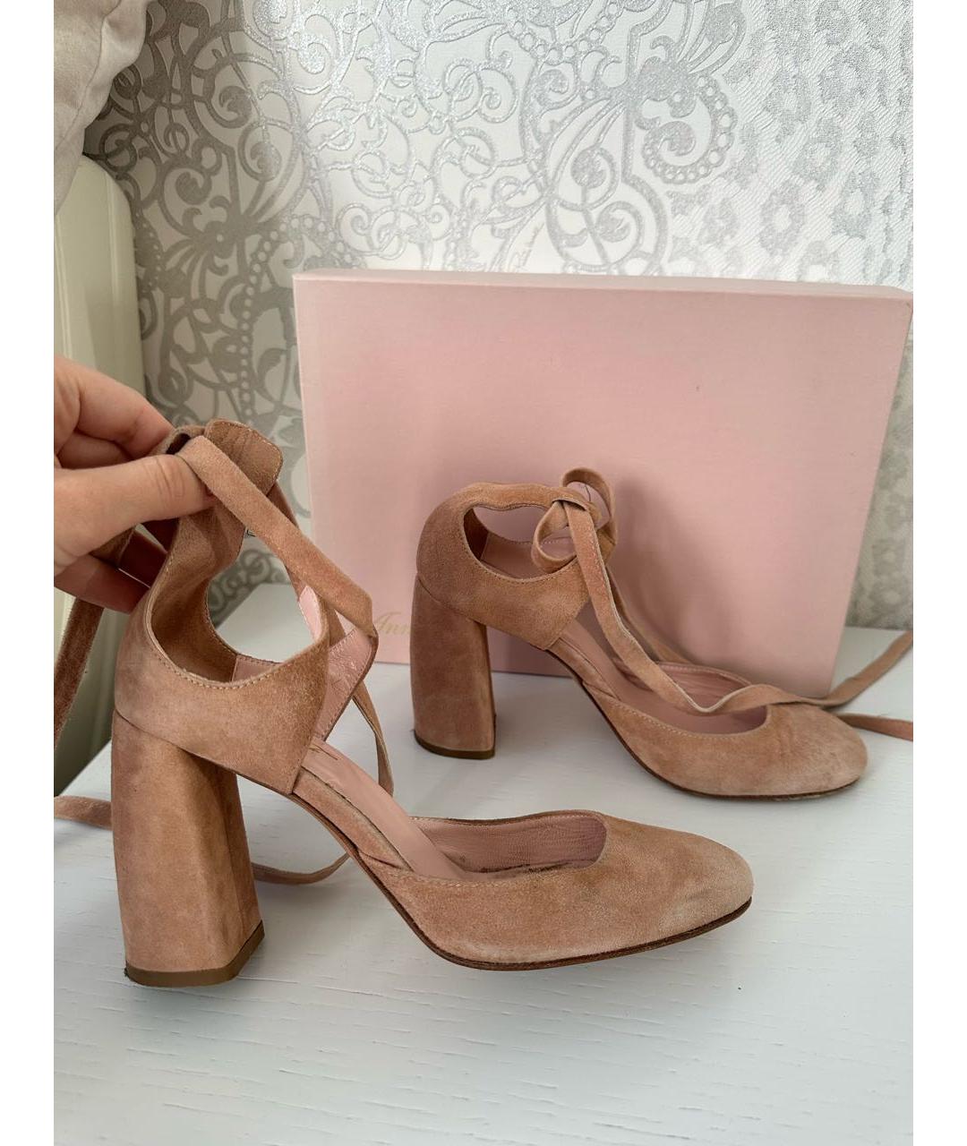 ANNA F. Розовые замшевые туфли, фото 9