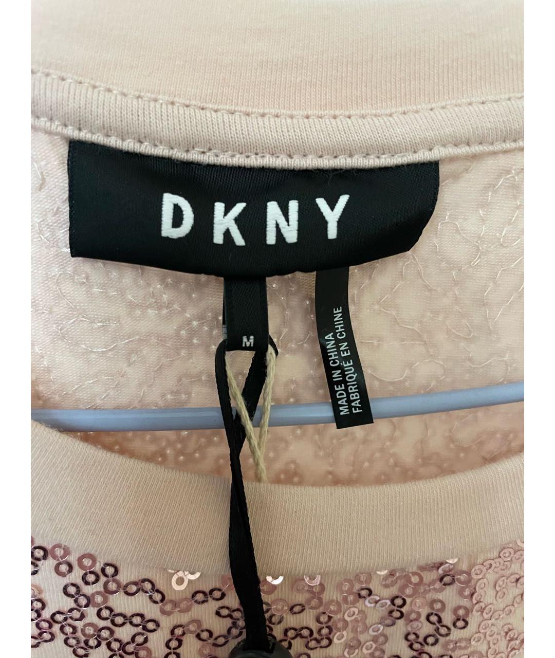 DKNY Розовая хлопковая футболка, фото 5