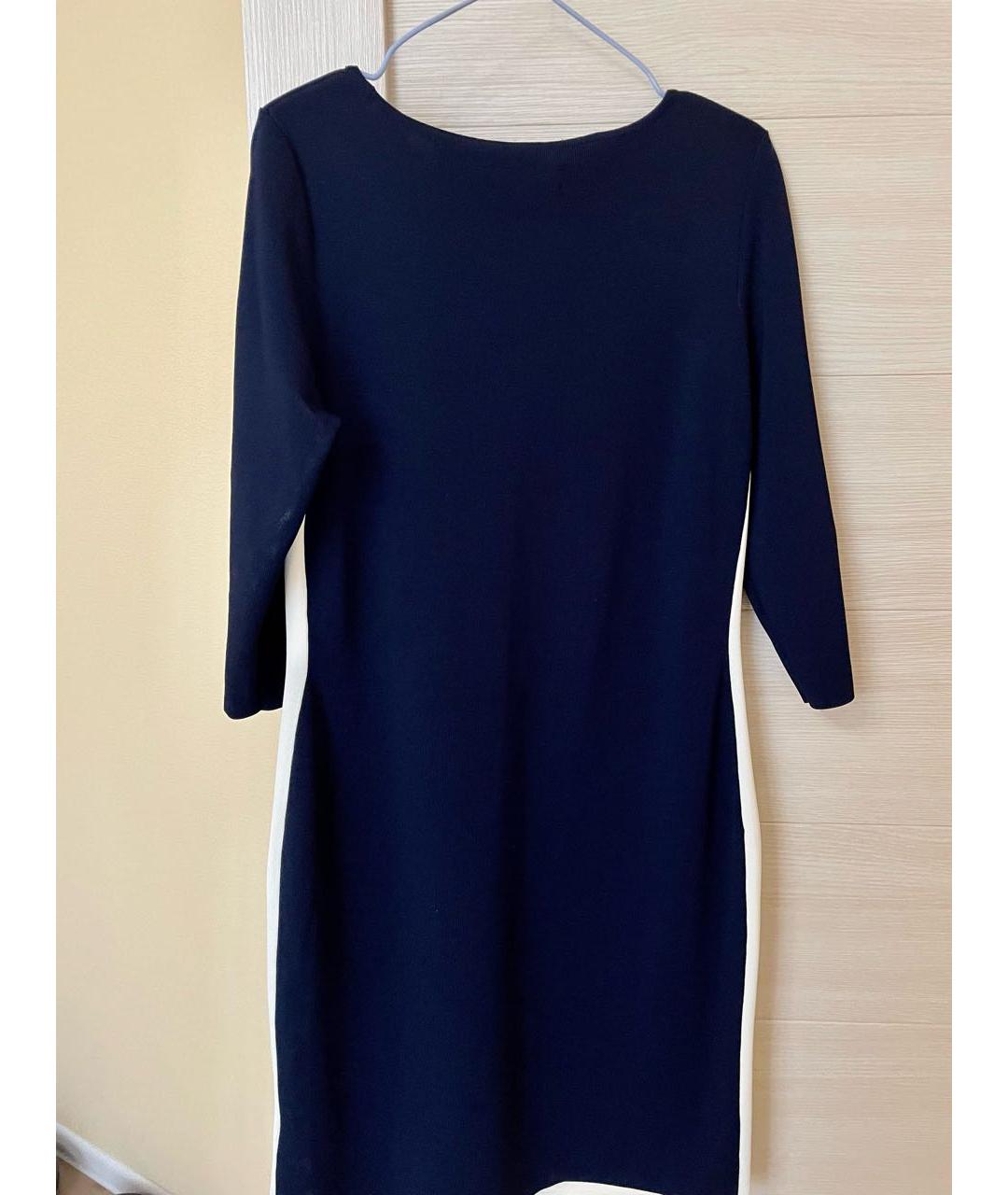 RALPH LAUREN Темно-синее вискозное повседневное платье, фото 2