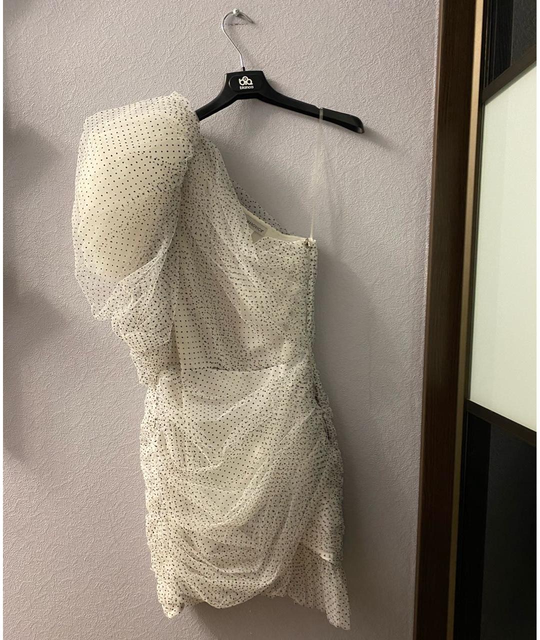 KALMANOVICH Белое полиэстеровое коктейльное платье, фото 5
