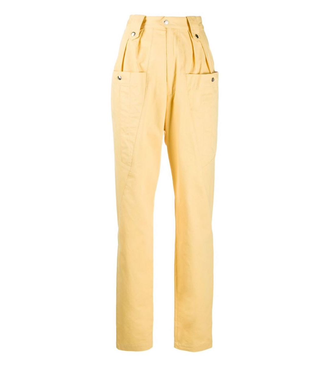 ISABEL MARANT Желтые хлопковые прямые брюки, фото 1