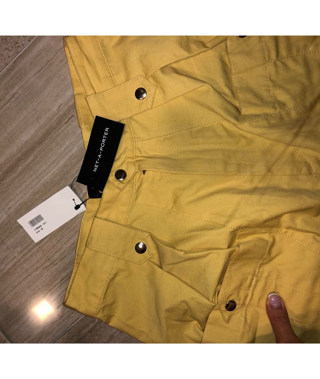ISABEL MARANT Желтые хлопковые прямые брюки, фото 4