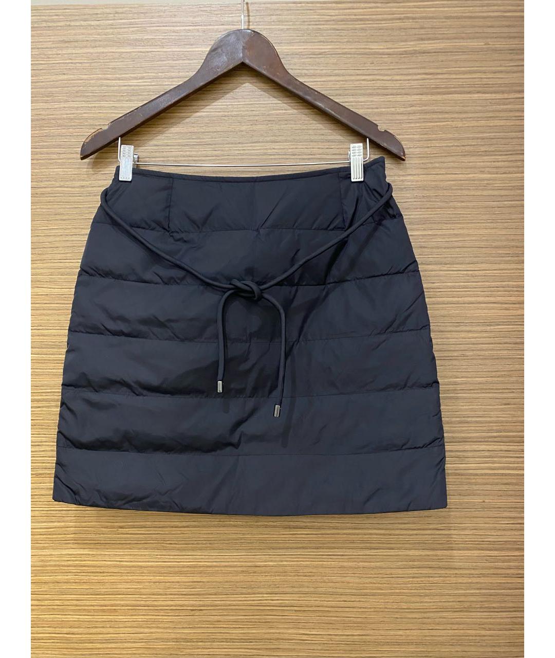WEEKEND MAX MARA Черная полиэстеровая юбка мини, фото 4