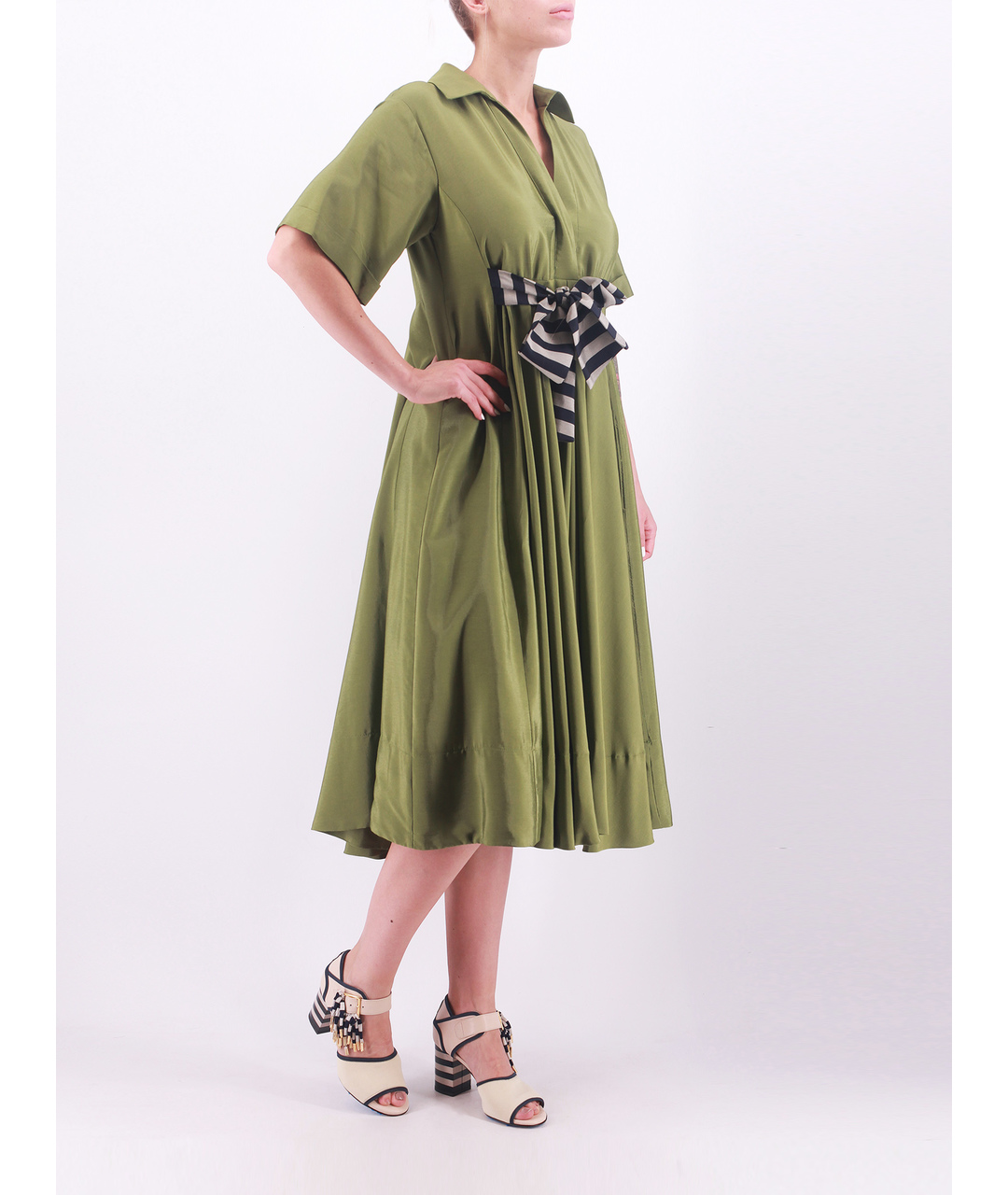 K-QUINN Зеленые вискозное повседневное платье, фото 2