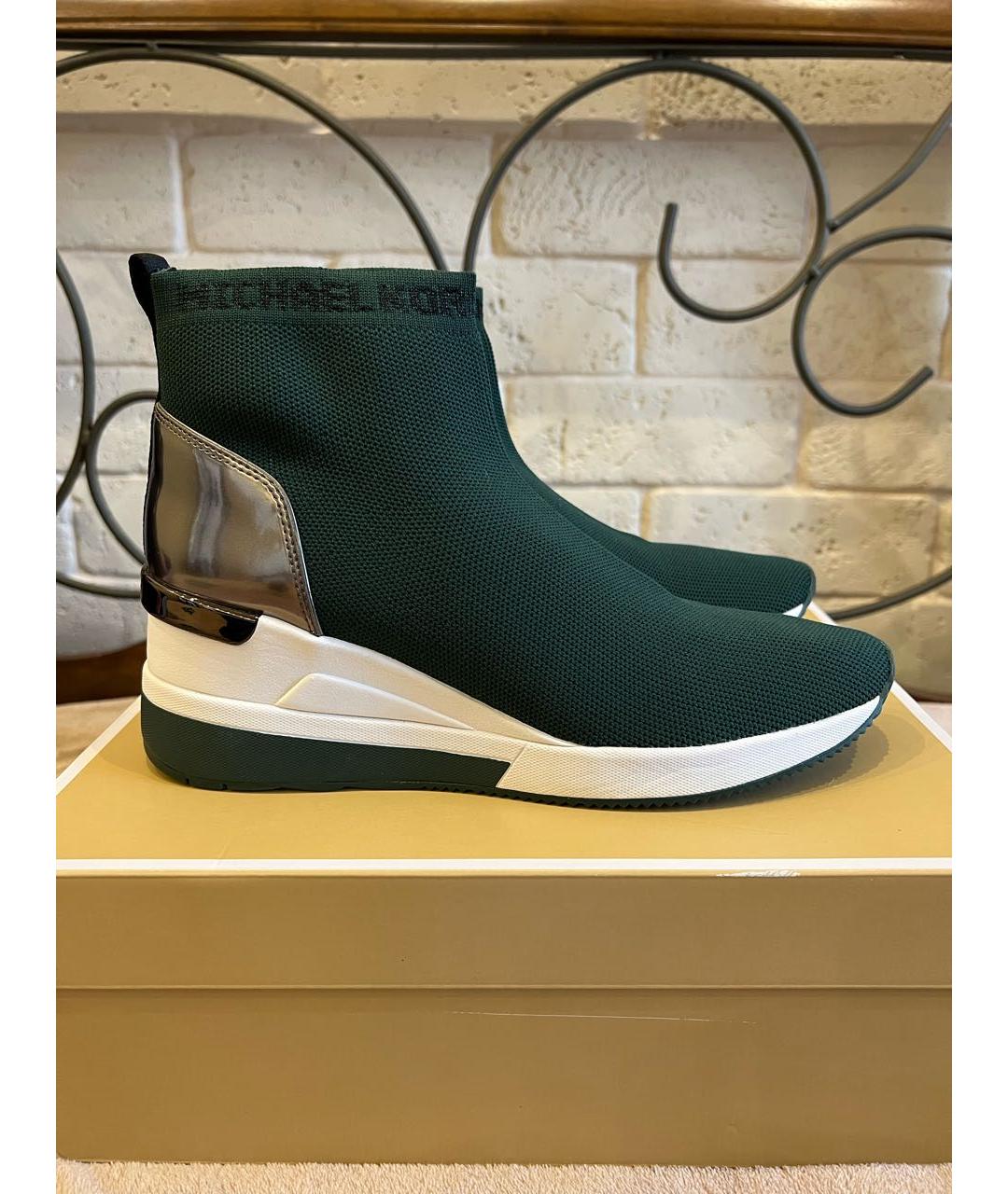 MICHAEL MICHAEL KORS Зеленые текстильные кроссовки, фото 9