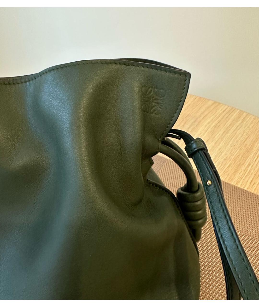 LOEWE Зеленая кожаная сумка через плечо, фото 5