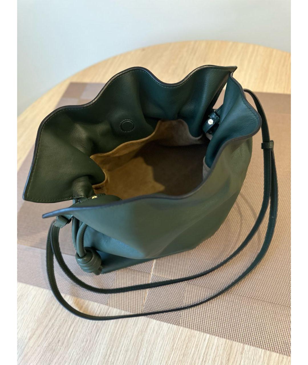 LOEWE Зеленая кожаная сумка через плечо, фото 4