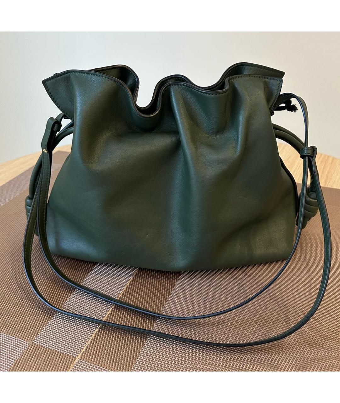 LOEWE Зеленая кожаная сумка через плечо, фото 3