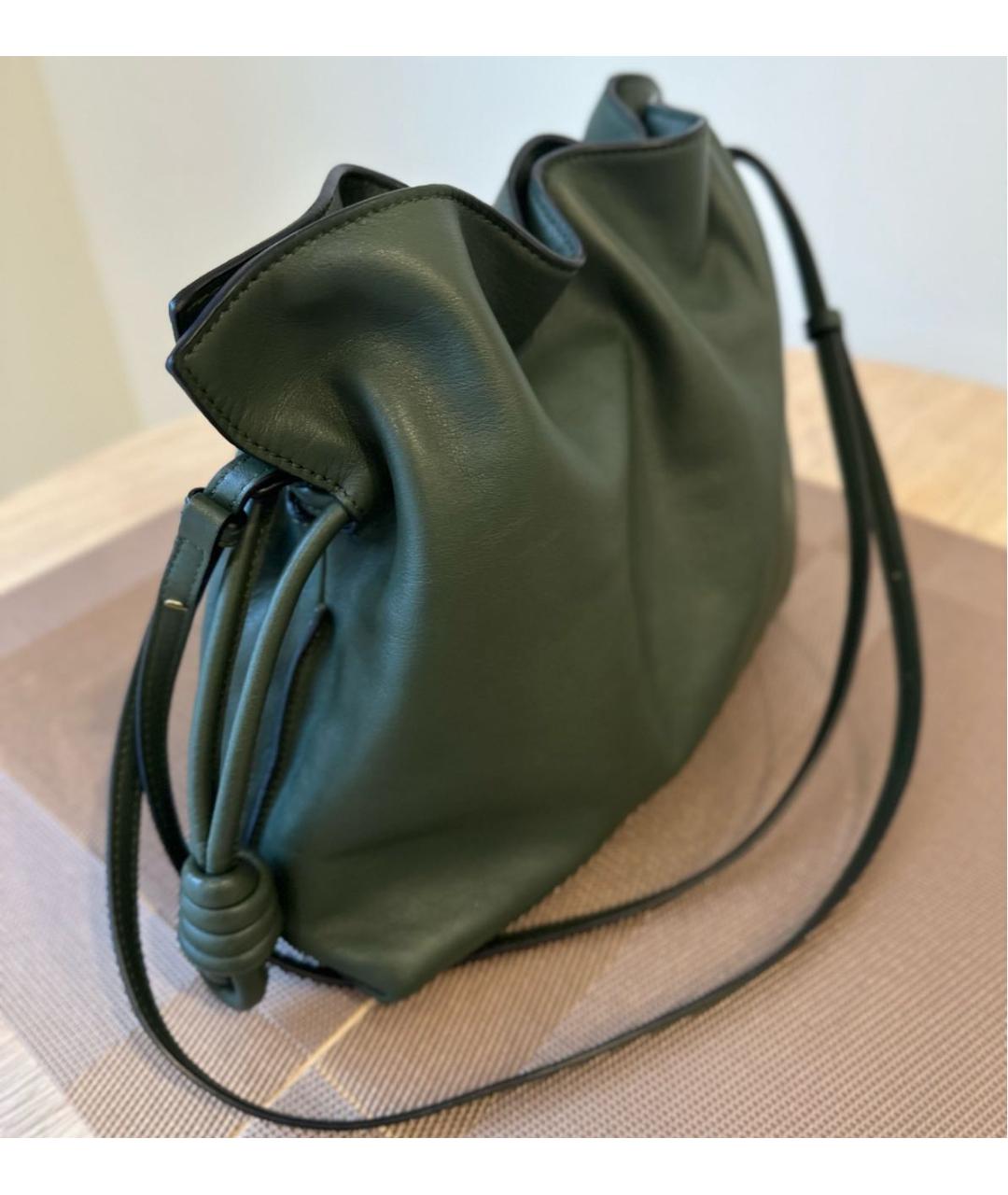 LOEWE Зеленая кожаная сумка через плечо, фото 2