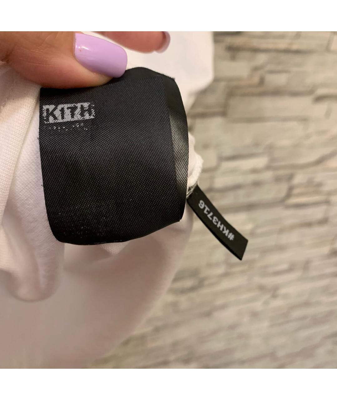 KITH Белая хлопковая футболка, фото 8