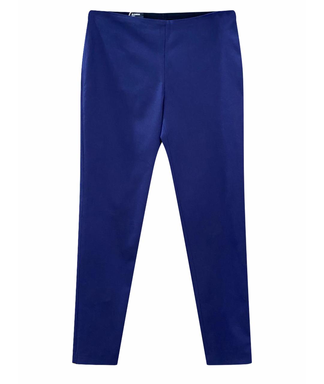 JIL SANDER NAVY Темно-синие хлопковые брюки узкие, фото 1