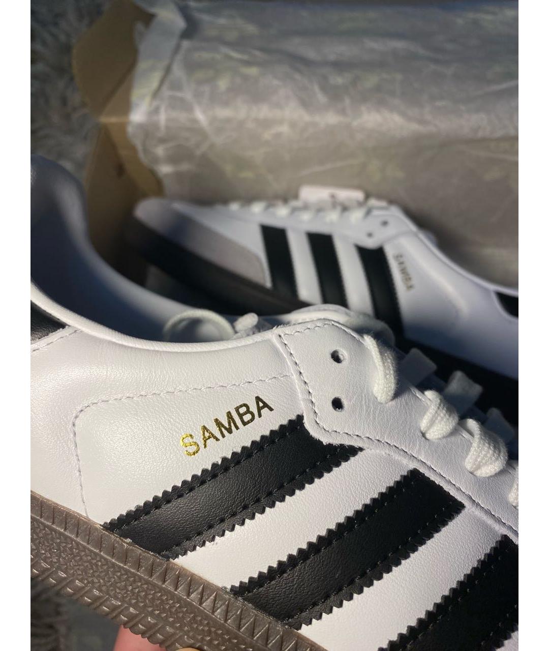 ADIDAS Белые кожаные кроссовки, фото 6