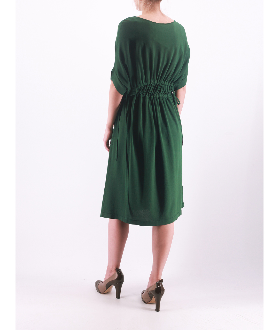 LIVIANA CONTI Зеленые ацетатное повседневное платье, фото 3