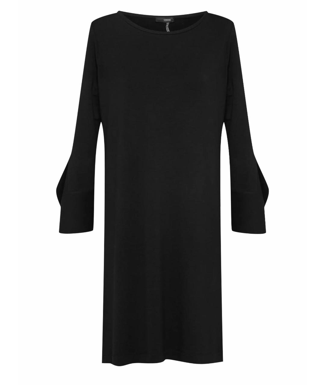 CINQUE Черное вискозное повседневное платье, фото 1