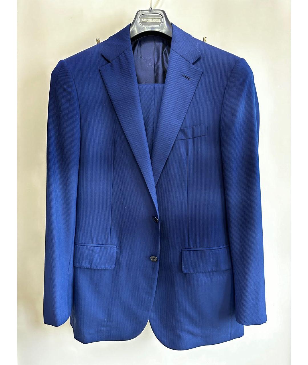 STEFANO RICCI Синий классический костюм, фото 9