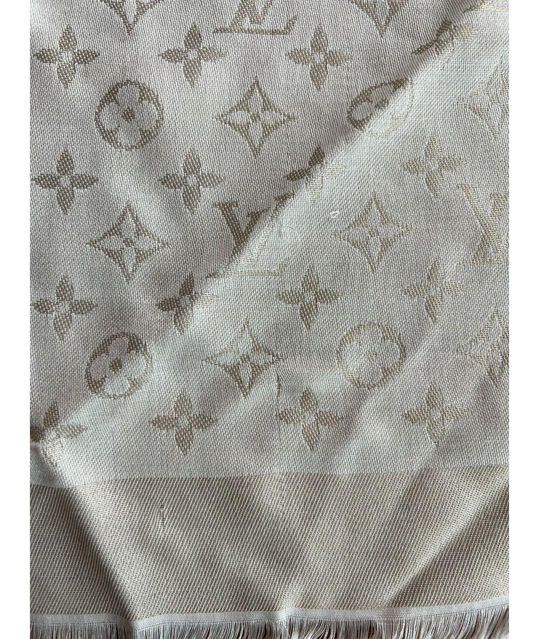 LOUIS VUITTON PRE-OWNED Белый шелковый платок, фото 5