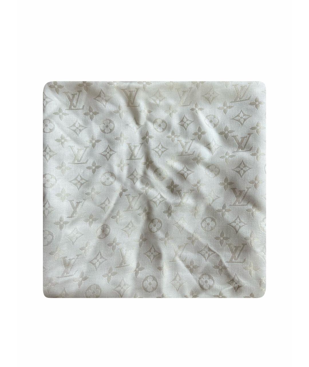 LOUIS VUITTON PRE-OWNED Белый шелковый платок, фото 1