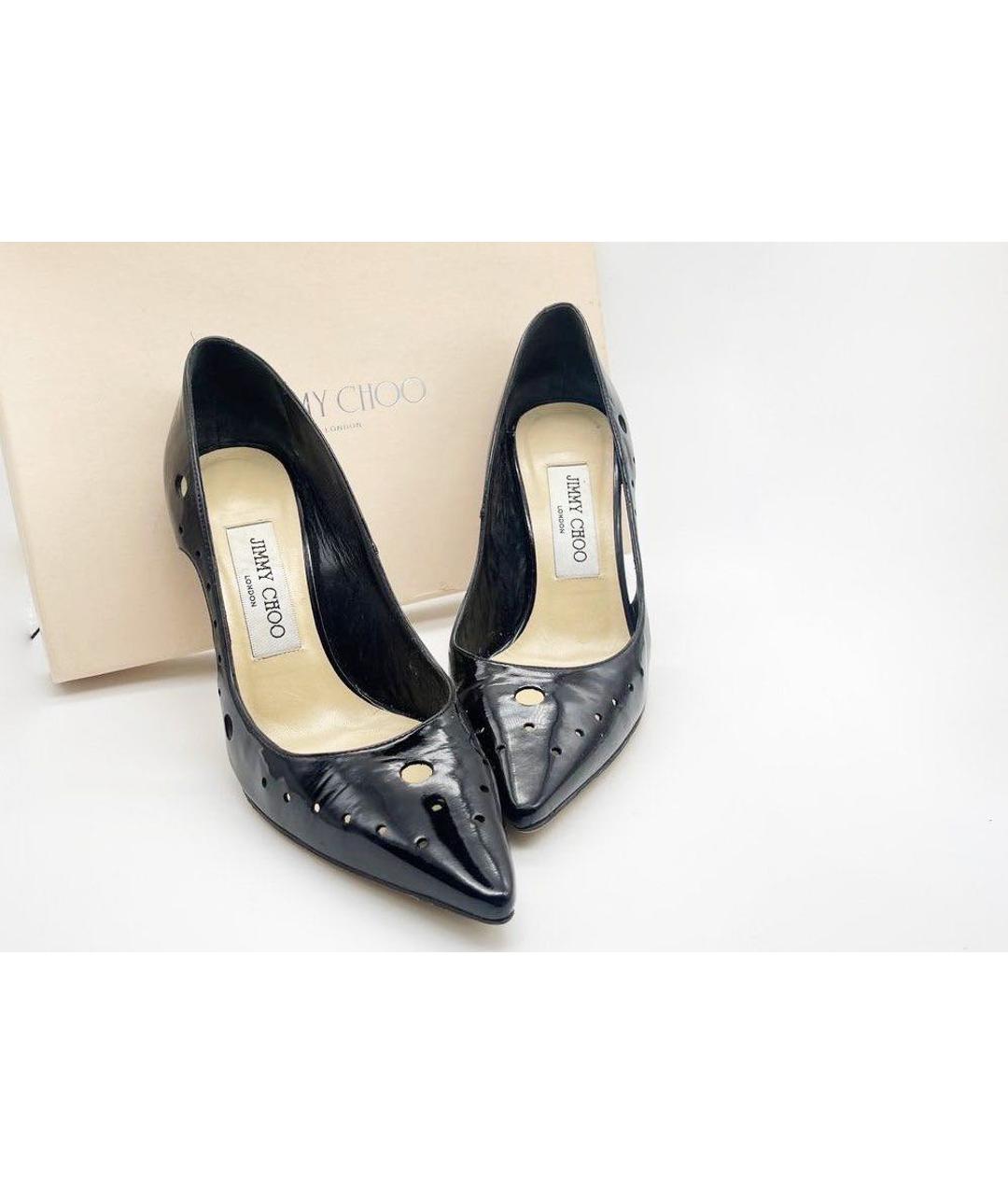 JIMMY CHOO Черные кожаные туфли, фото 2