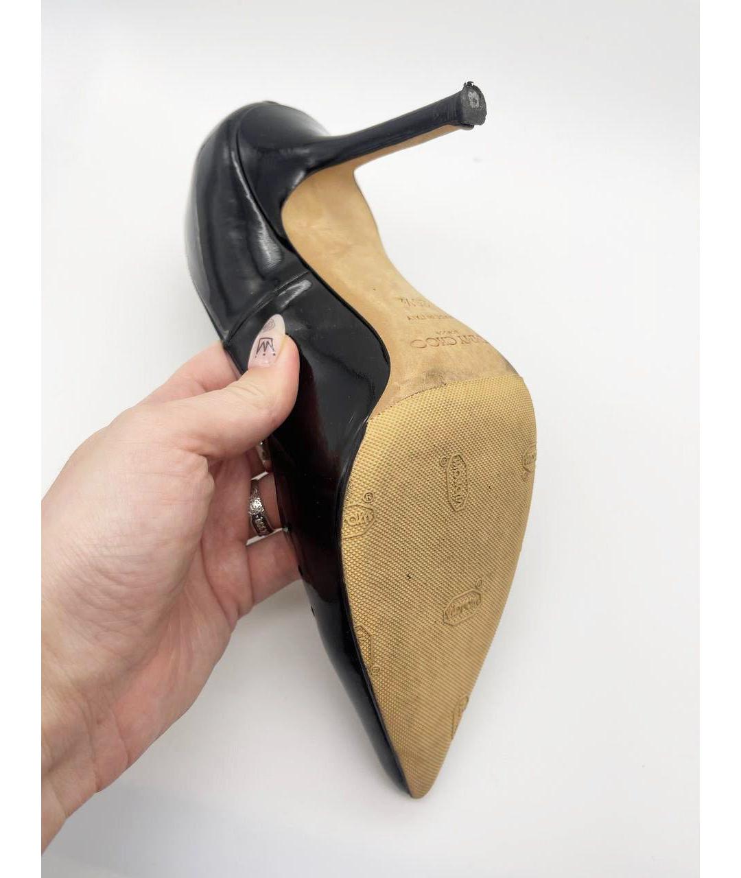 JIMMY CHOO Черные кожаные туфли, фото 4