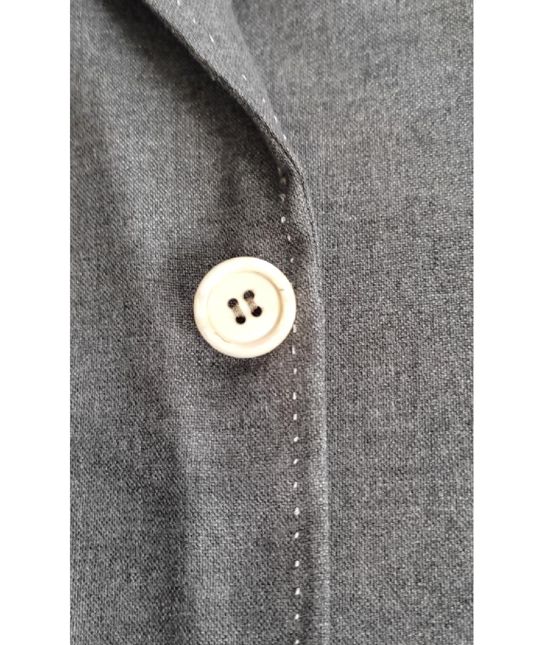 BRIONI Серый хлопковый пиджак, фото 6