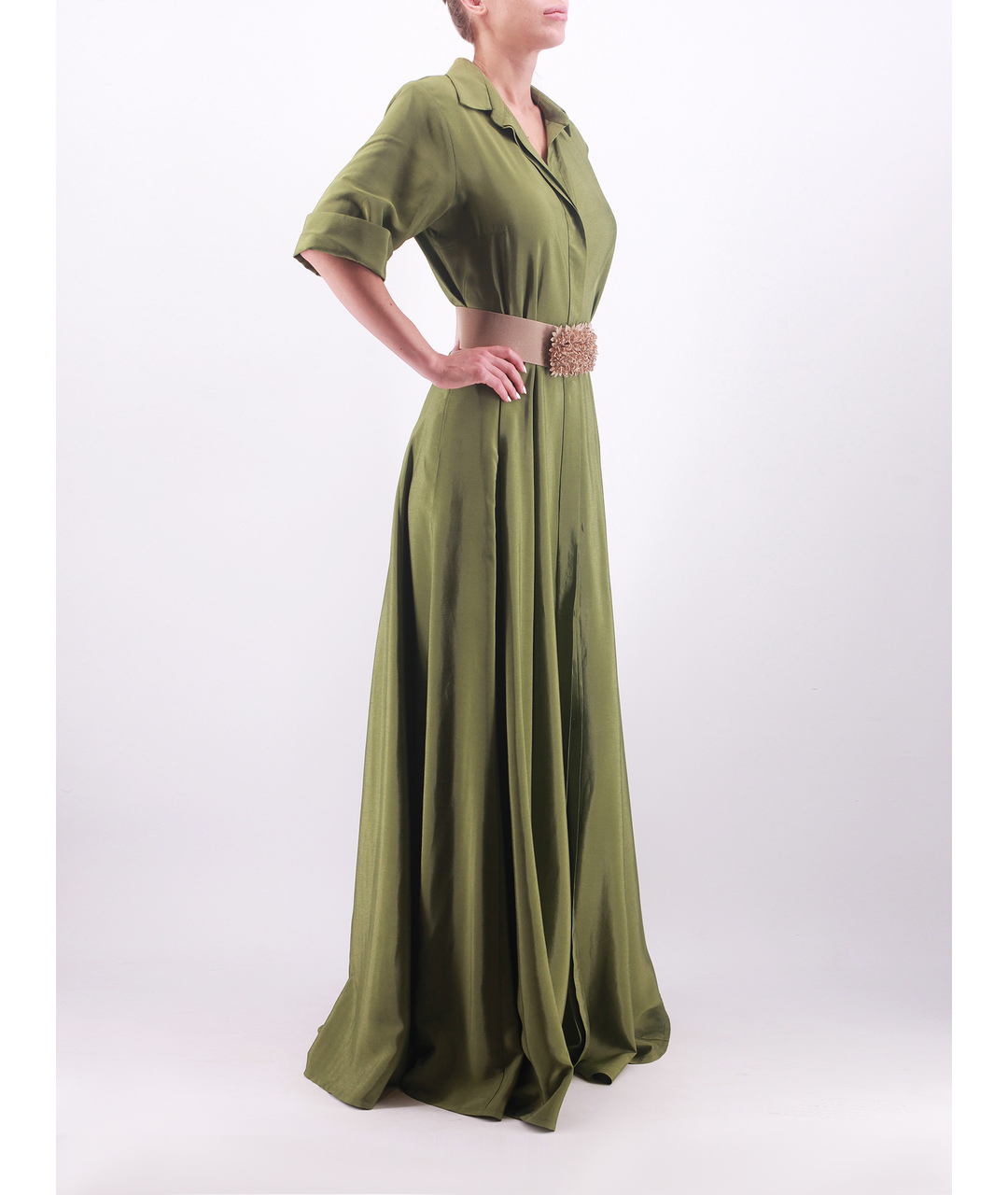 K-QUINN Зеленые вискозное повседневное платье, фото 2